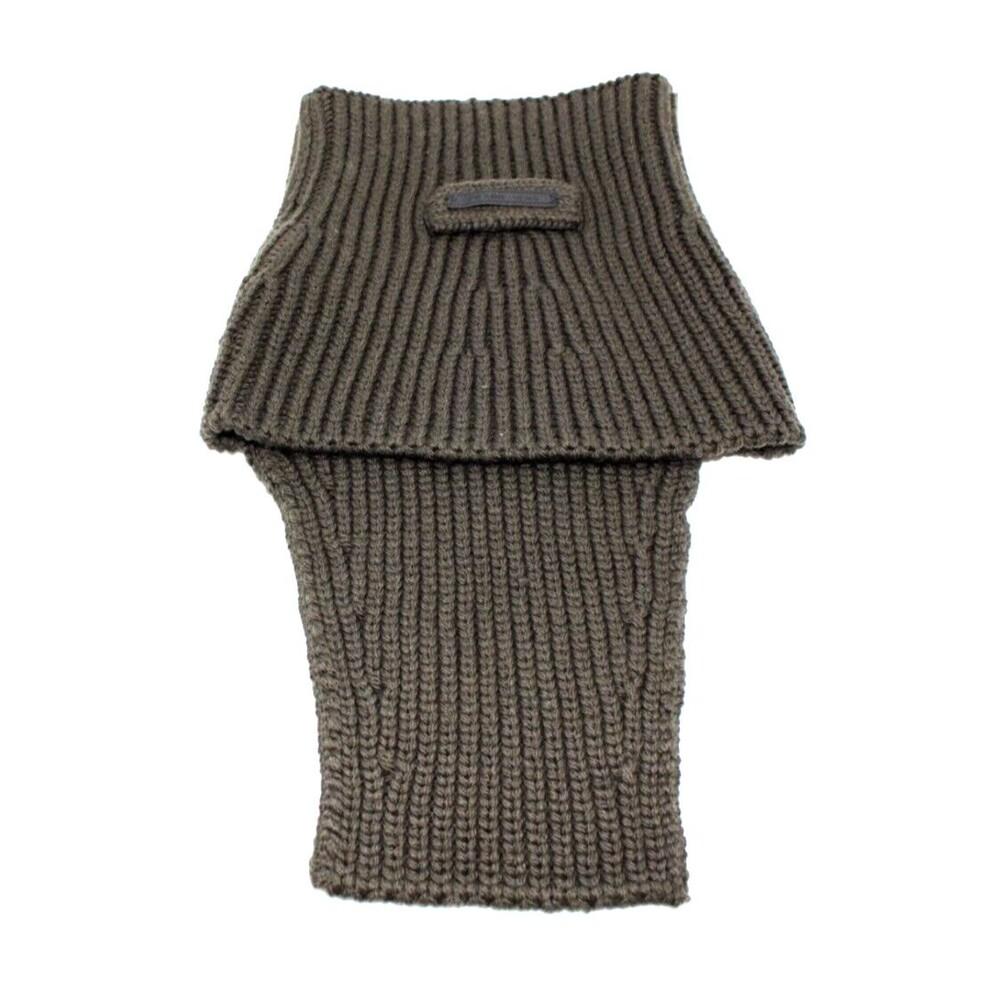 100% Authentic NWoT PRADA Turtleneck Neck Gaiter Green Virgin Wool Dickey $695 - Picture 2 of 3